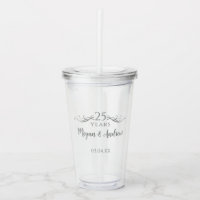 Personalised Elegant 25th Wedding Anniversary