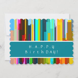 Personalised Elegant Abstract Art Birthday Card