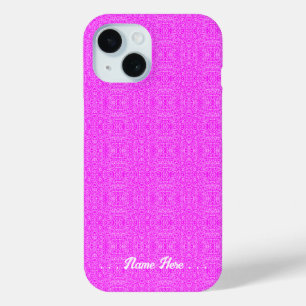 Personalised Elegant Abstract Pink Pattern iPhone 15 Case