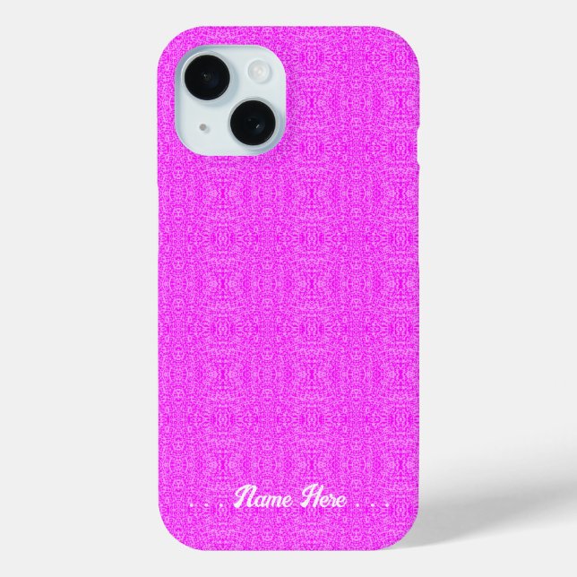 Personalised Elegant Abstract Pink Pattern Case-Mate iPhone Case (Back)