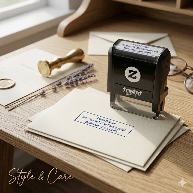 Personalised Elegant Address Stamp for Invitations (Personalized Elegant Address Stamp for Invitations)