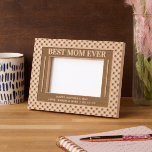 Personalised Elegant Best Mum Ever Mother's Day Etched Frames