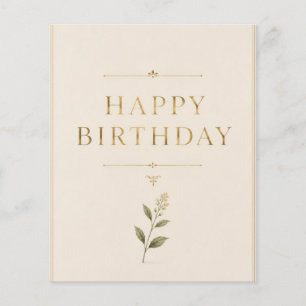 Personalised Elegant Birthday with Antique Gold Flyer