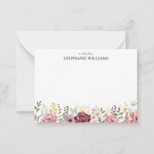 Personalised Elegant Boho Chic Note Card