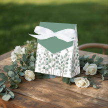 Personalised Elegant Botanical Wedding Favour Box