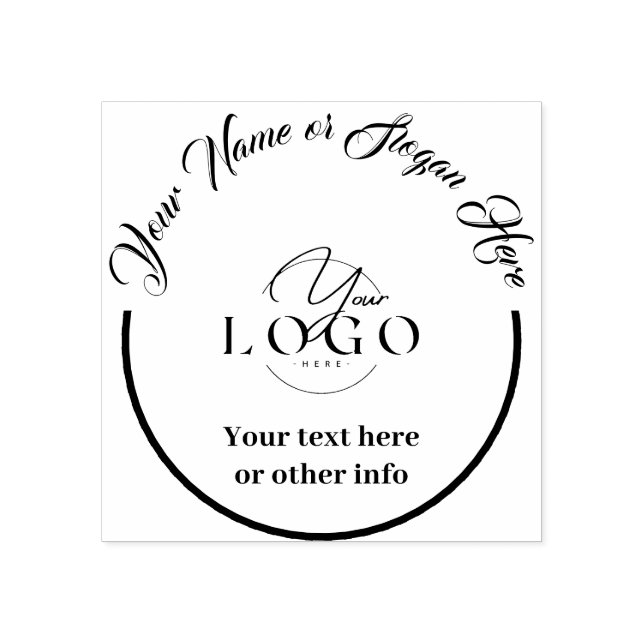 Personalised Elegant Business Logo | Company Name  Rubber Stamp (Imprint)