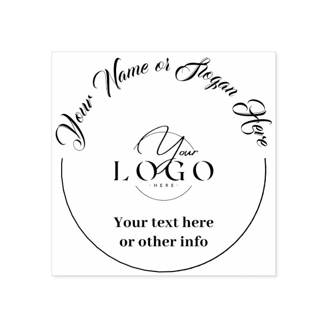 Personalised Elegant Business Logo | Company Name  Rubber Stamp (Imprint)