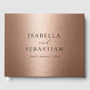 Personalised Elegant Chic Copper Guest Book