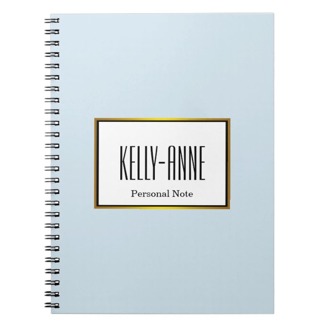 Personalised Elegant Chic Pastel Watercolor Notebook (Front)