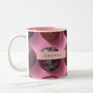 Personalised Elegant Chocolate Truffle Two-Tone Coffee Mug