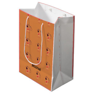  personalised   elegant christmas  gingerbread  medium gift bag