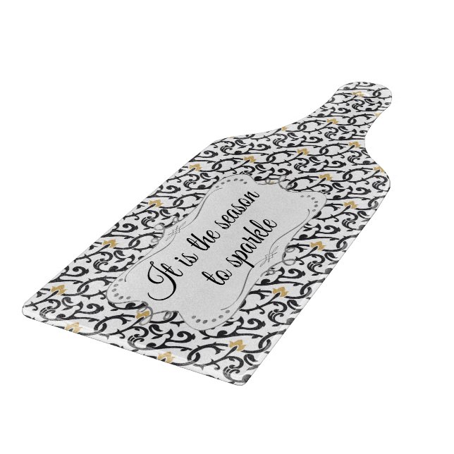 Personalised Elegant Christmas Pattern Cutting Board (Corner)
