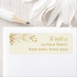 Personalised Elegant Christmas Return Address  Label