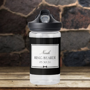 Personalised Elegant Classic Bowtie Ring Bearer Water Bottle