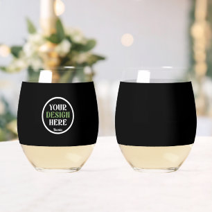 Personalised, Elegant, Classic, Wedding Gifts Stemless Wine Glass