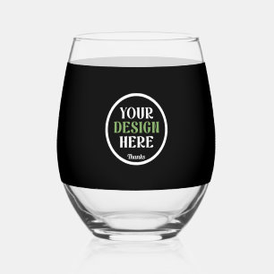 Personalised, Elegant, Classic, Wedding Gifts Stemless Wine Glass