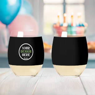 Personalised, Elegant, Classic, Wedding Gifts Stemless Wine Glass
