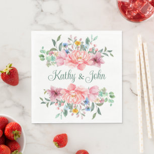 Personalised elegant cocktail party napkins