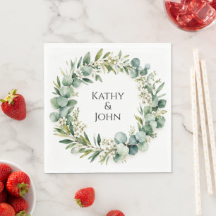 Personalised elegant cocktail party napkins