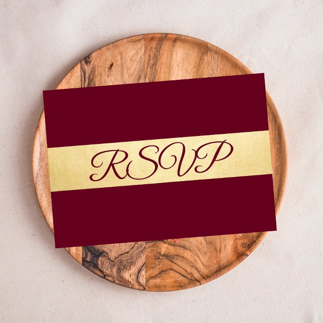 Personalised Elegant Fall Burgundy RSVP Wedding (Creator Uploaded)