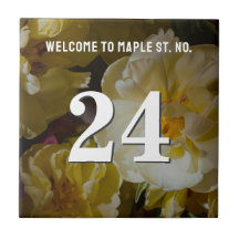 Personalised elegant floral Apartment Number