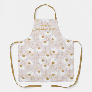 Personalised Elegant Floral Apron for Grandma