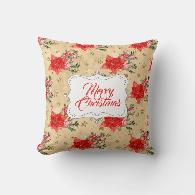 Personalised Elegant Floral Pattern Cushion (Front)
