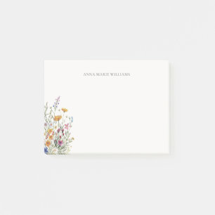 Personalised Elegant  Floral  Post-it Notes