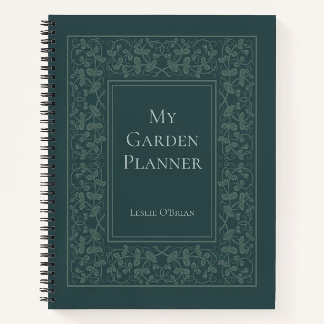 Personalised Elegant Garden Planner Notebook (Front)