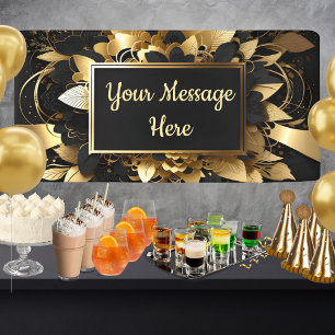 Personalised Elegant Gold Banner