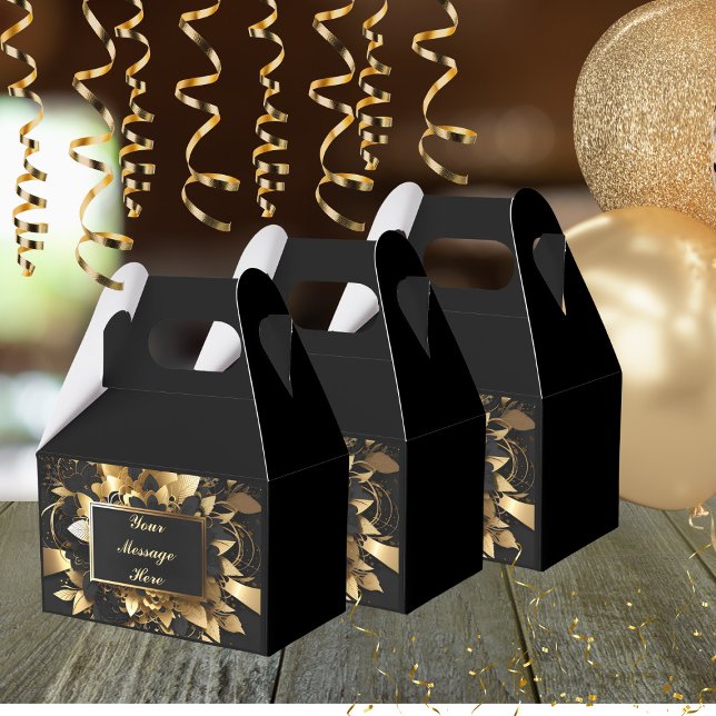 Personalised Elegant Gold Favour Box (Creator Uploaded)