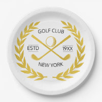Personalised Elegant Golf Club Gold Wreath