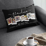 Personalised Elegant Grandma Photo Collage Lumbar Cushion<br><div class="desc">Grandma we love you! This gorgeous personalised lumbar pillow is the perfect gift to let your grandmother know how much you love her. Simply upload your favourite pictures and customise the text to make this a extra special unique gift. Grandma can be changed to any family member, whether be grandad,...</div>