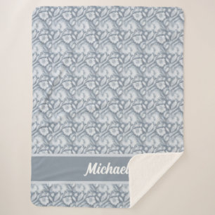 Personalised Elegant Grey & White Blanket