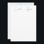 Personalised Elegant Handwritten Script Wedding Thank You Card<br><div class="desc">Personalised Elegant Handwritten Script Wedding Thank You Card in Black and White</div>