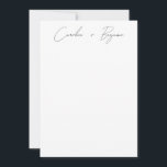 Personalised Elegant Handwritten Script Wedding Thank You Card<br><div class="desc">Personalised Elegant Handwritten Script Wedding Thank You Card in Black and White</div>