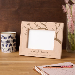 Personalised Elegant Happy Anniversary Etched Frames