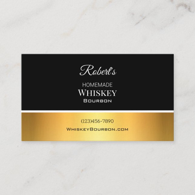 Personalised Elegant Label Business Card (Front)