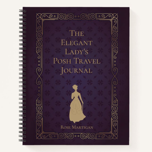 Personalised Elegant Lady's Travel Journal (Front)