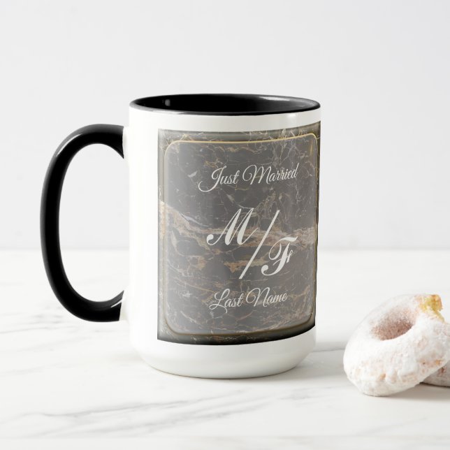 Personalised Elegant Marble Mug (With Donut)