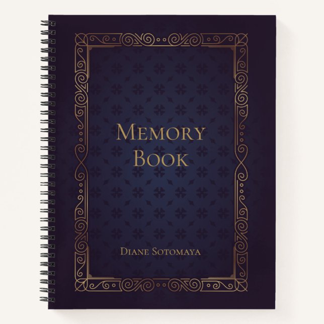 Personalised Elegant Memory Book Notebook (Front)