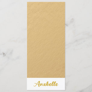 Personalised Elegant Minimalist Gold Bookmark