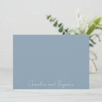 Personalised Elegant Minimalist Wedding Dusty Blue
