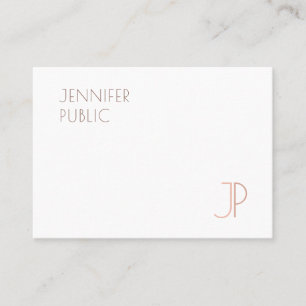 Personalised Elegant Modern Monogram Template Top Business Card