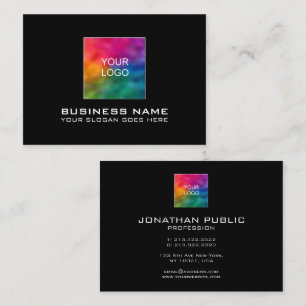 Personalised Elegant Modern Your Company Logo Here Business Card