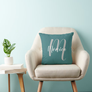 Personalised Elegant Monogram and Name Cushion
