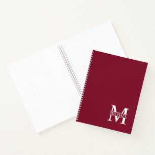 Personalised Elegant Monogram and Name Notebook