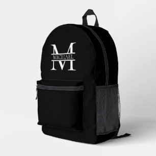 Personalised Elegant Monogram and Name Printed Backpack