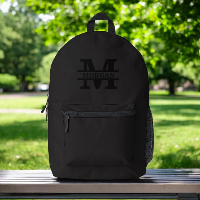 Personalised Elegant Monogram and Name  Printed Backpack (Creator Uploaded)