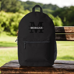 Personalised Elegant Monogram and Name Printed Backpack
